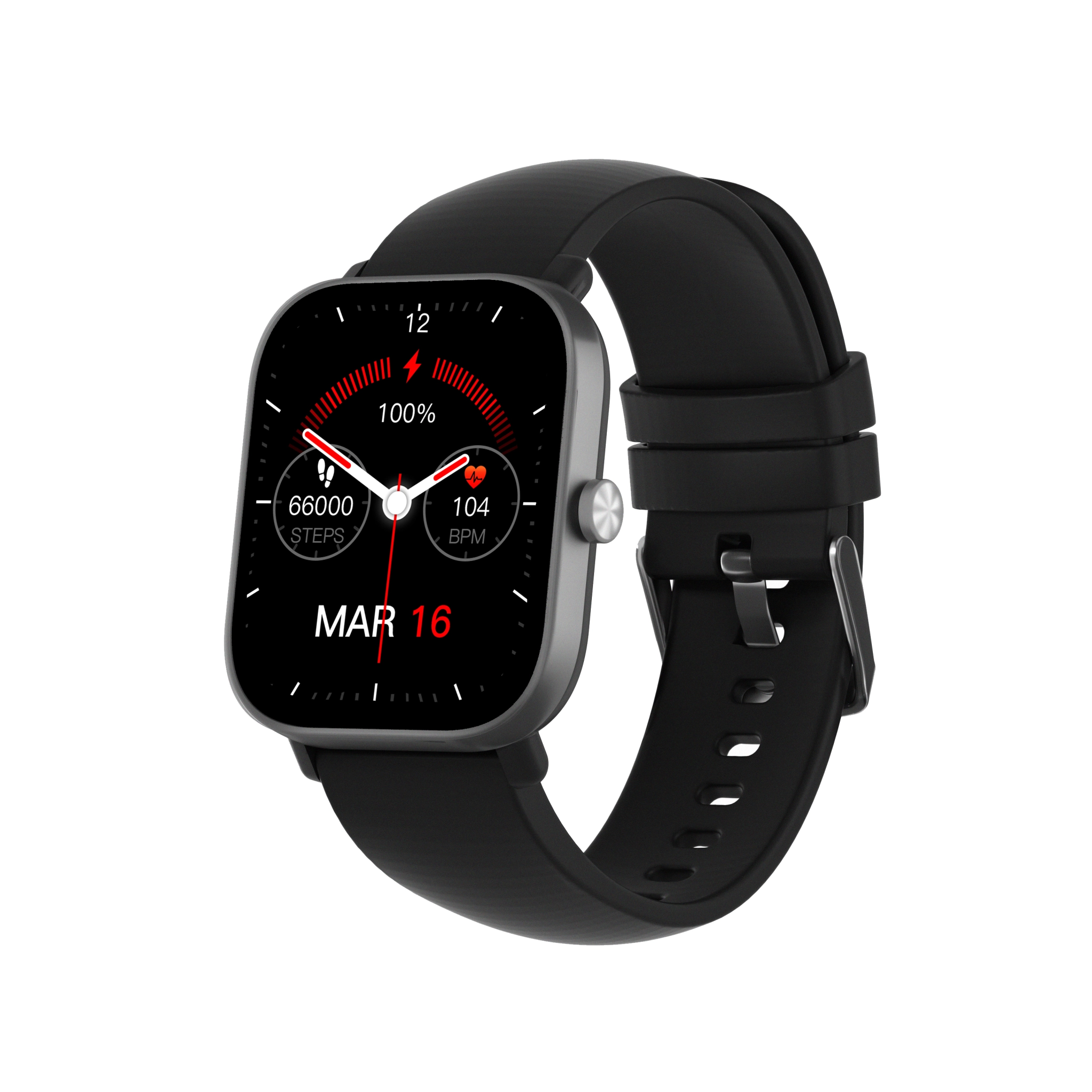 Sinox Lifestyle SQUARE Smartwatch. Black