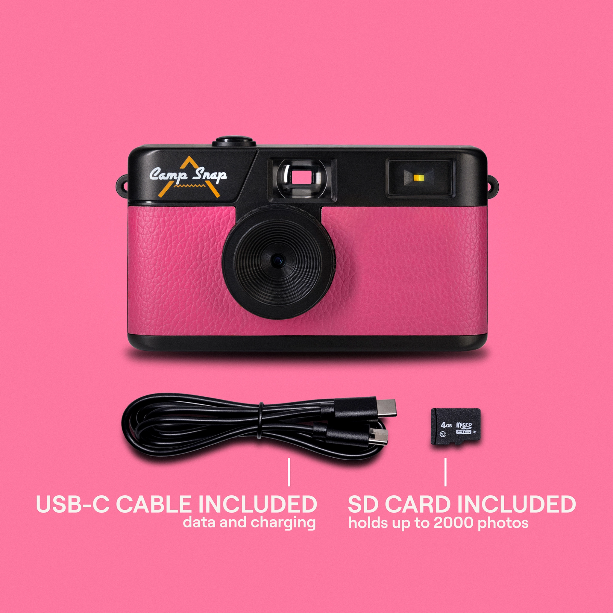 Camp Snap Camera. Flamingo Pink
