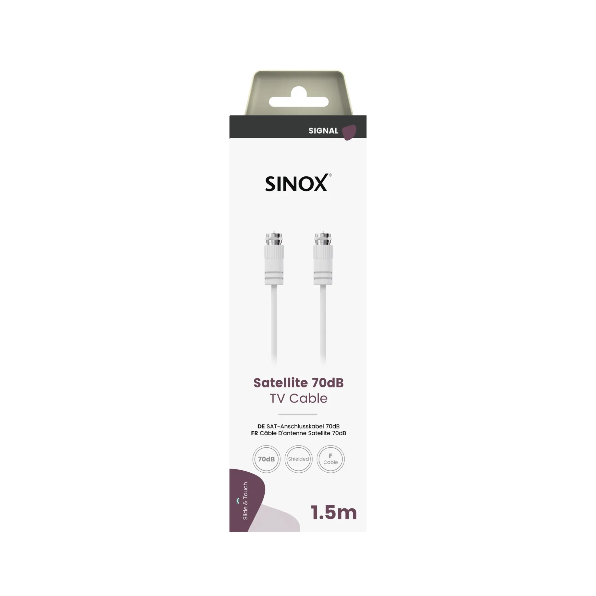 Sinox Satellite Cable. 1.5m. White