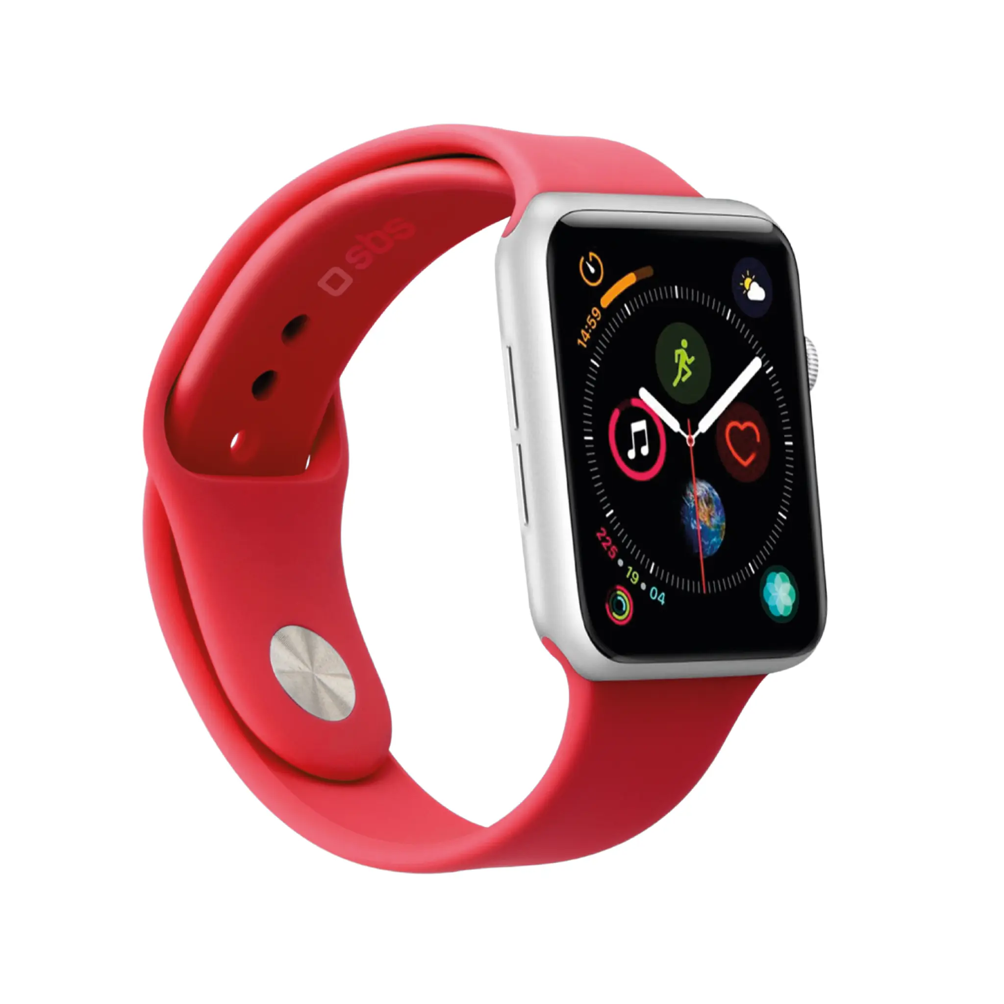 SBS Silicone Band for Apple Watch 38/40/41mm. Red