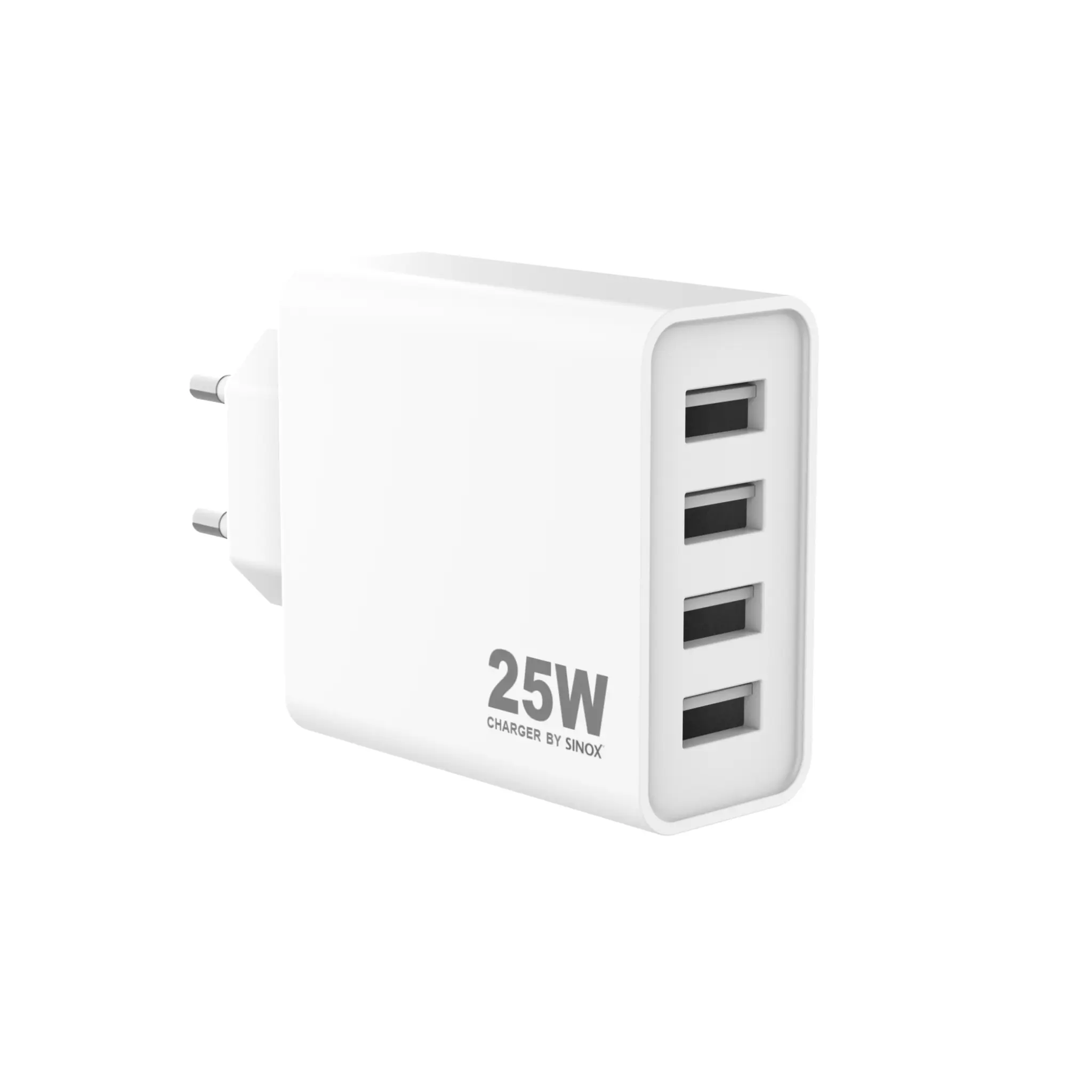 Sinox Wall Charger 4xUSB-A 25W. White
