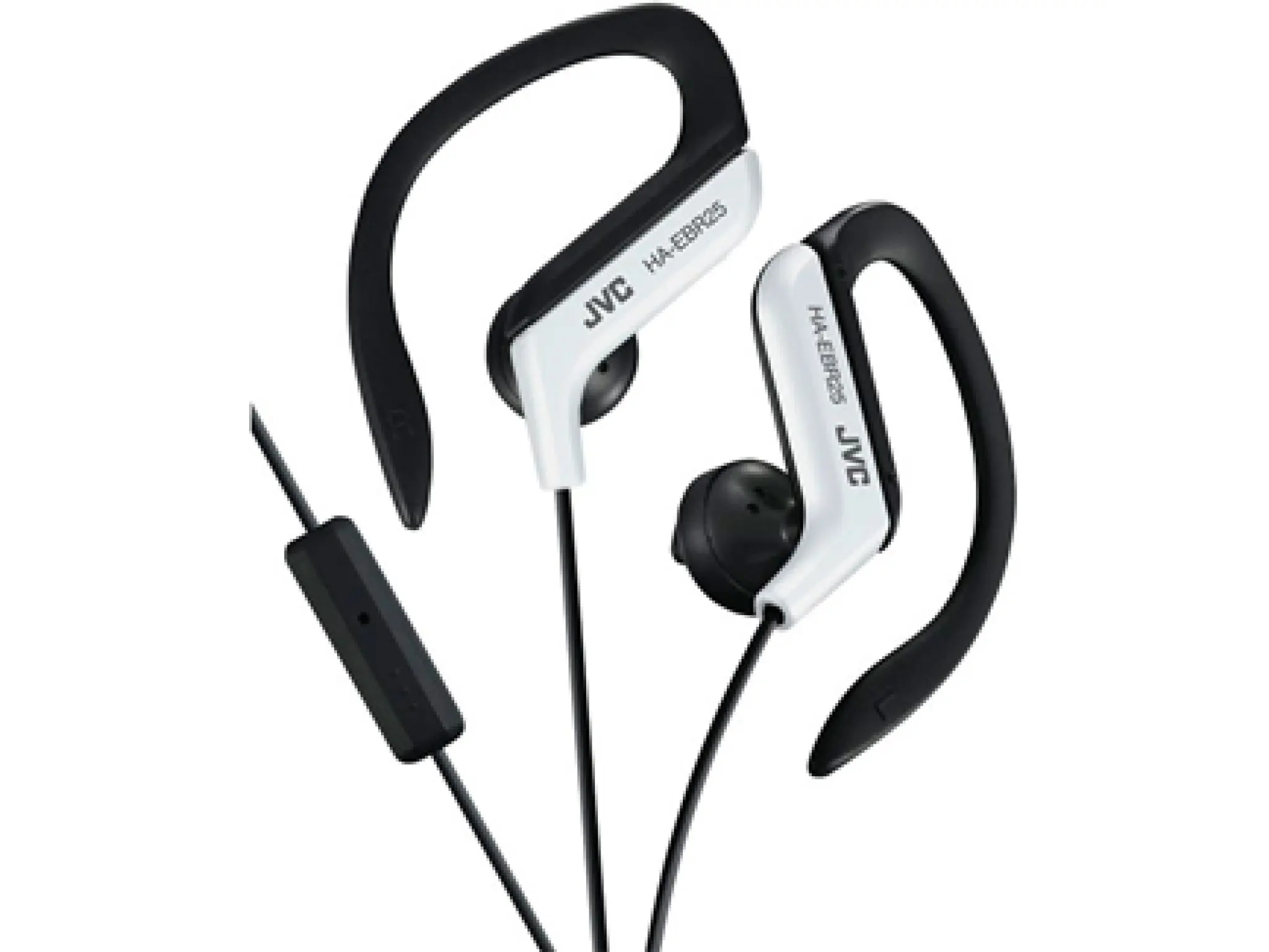 JVC Ear Clip Headphones for Sport with Remote and Microphone. White