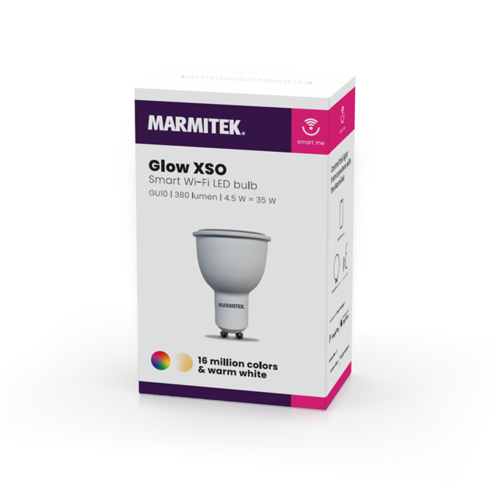 Marmitek Glow XSO. GU10. White + 16 mm colors