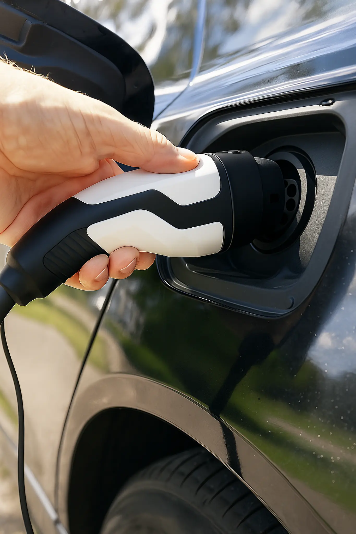 Sinox EV Charging Spiral Cable Mode 3. 32A 3 phases. 5m. Black