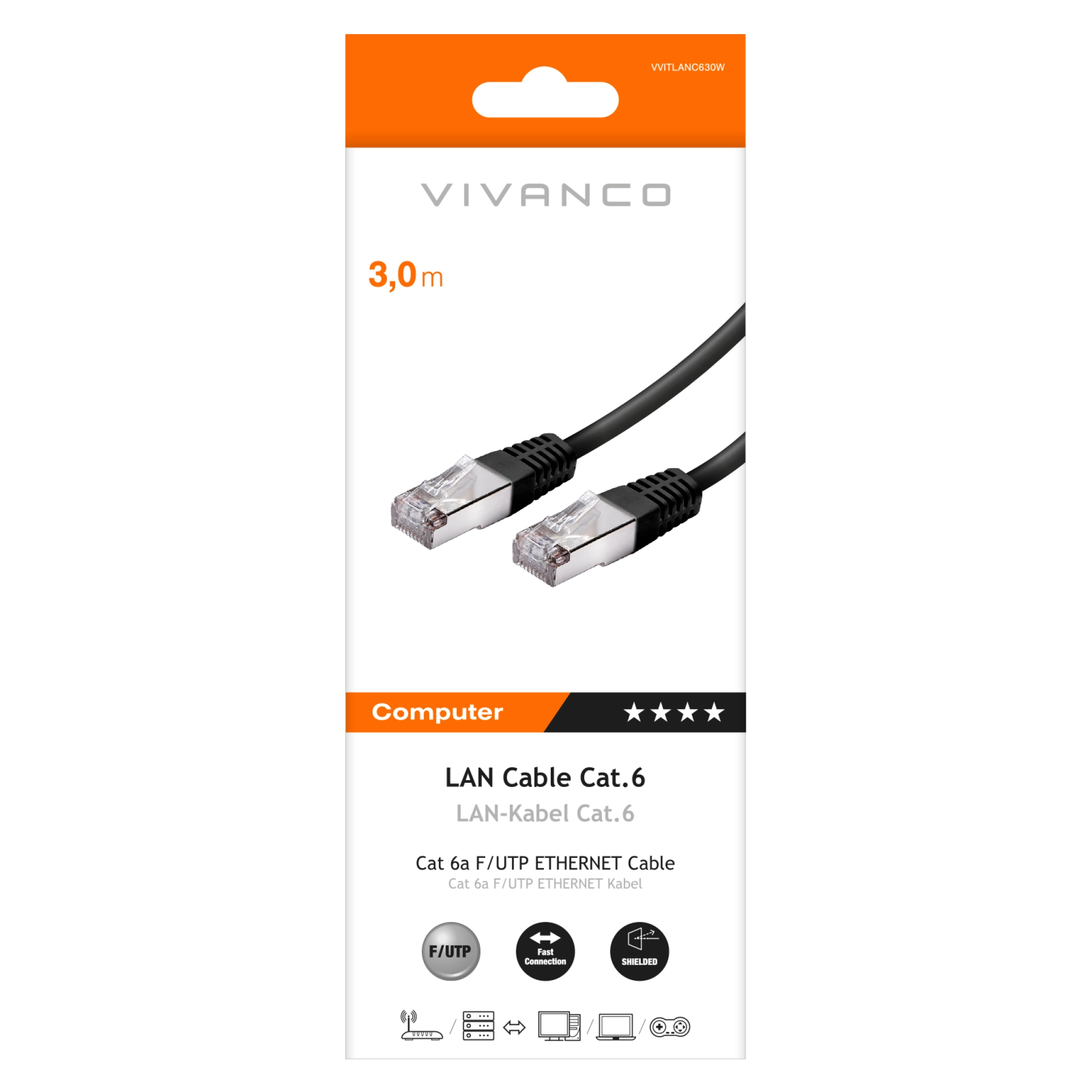 Vivanco Cat 6 network cable