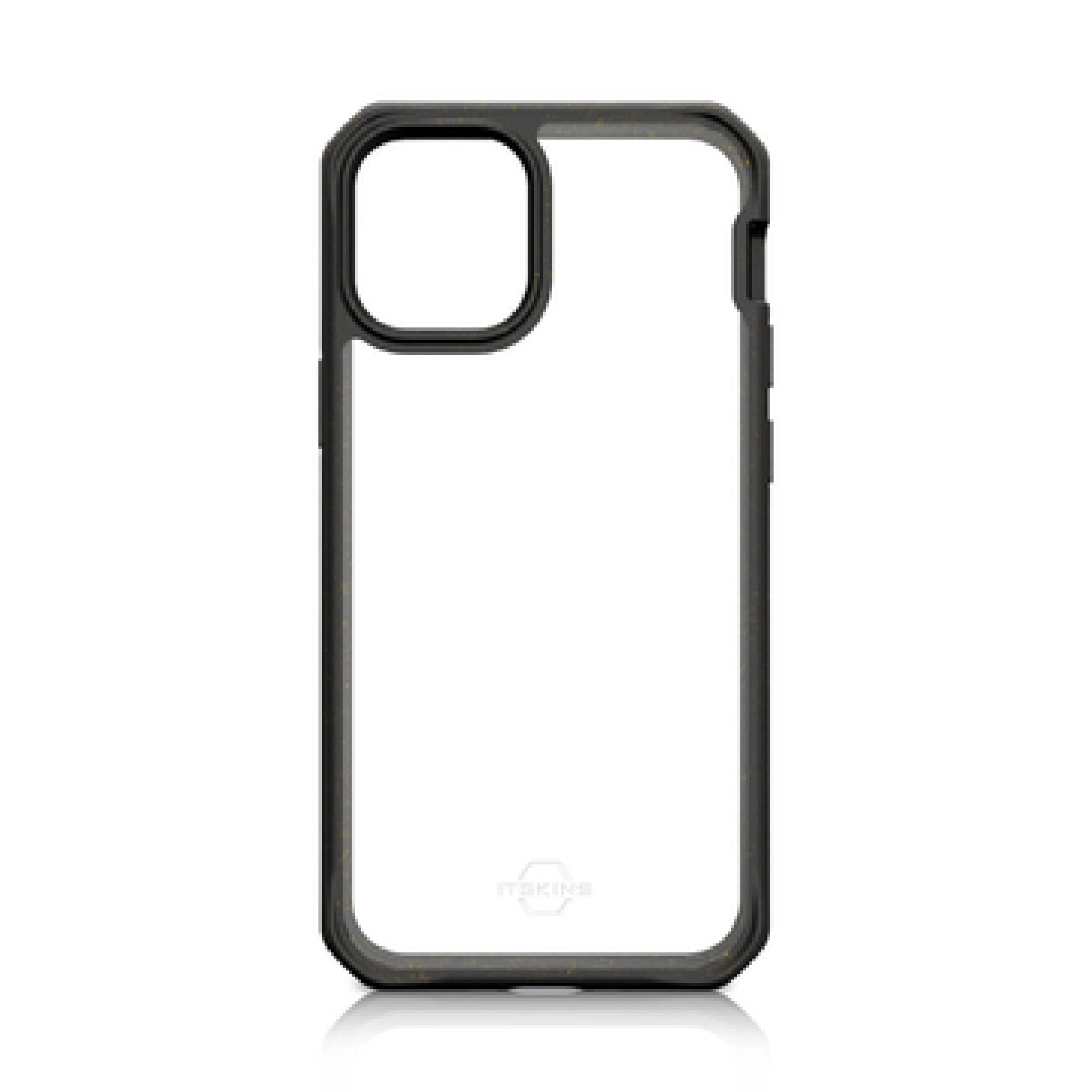 ITSKINS FERONIABIO PURE Cover for iPhone 12 mini®. Black and transparent