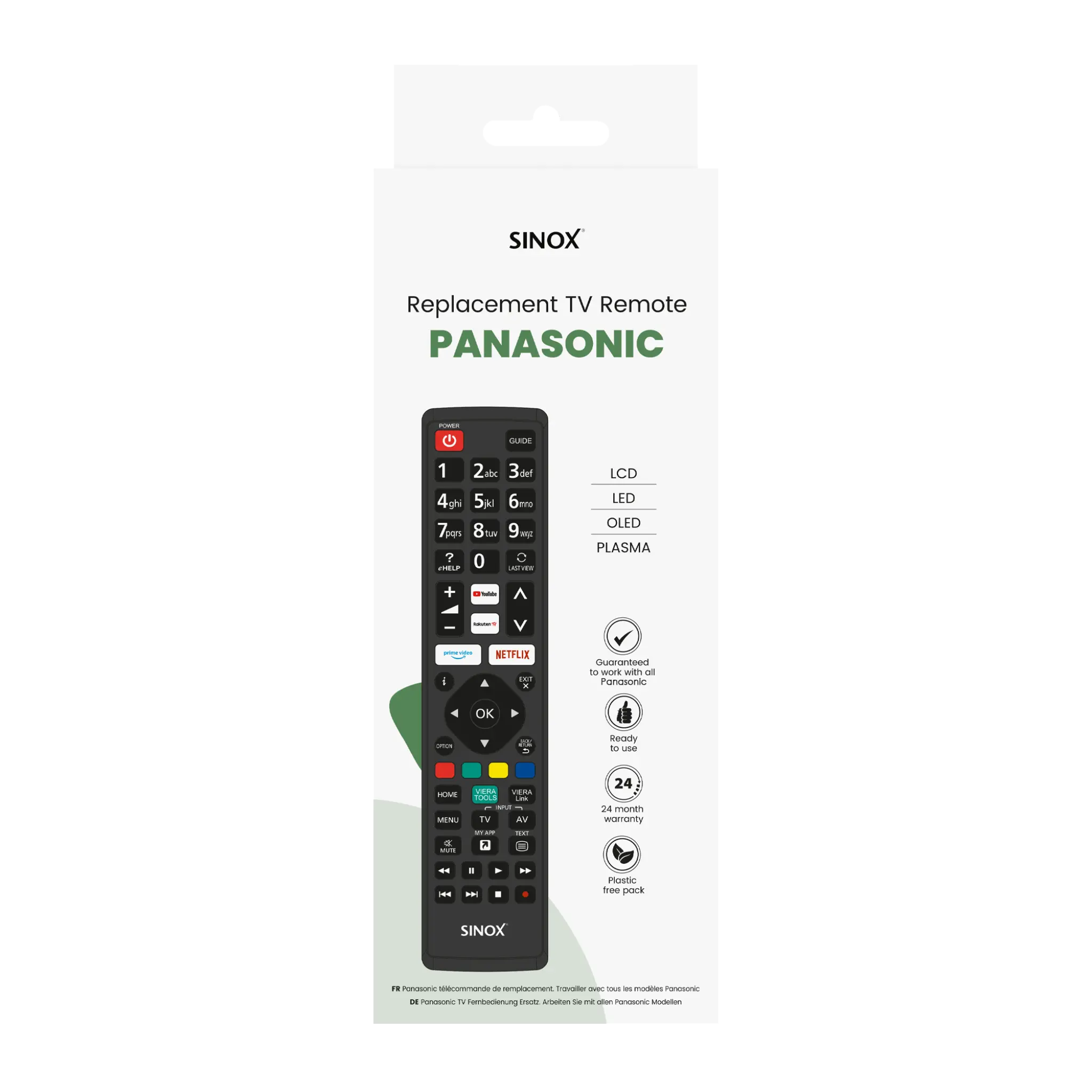 Sinox Remote Control for Panasonic
