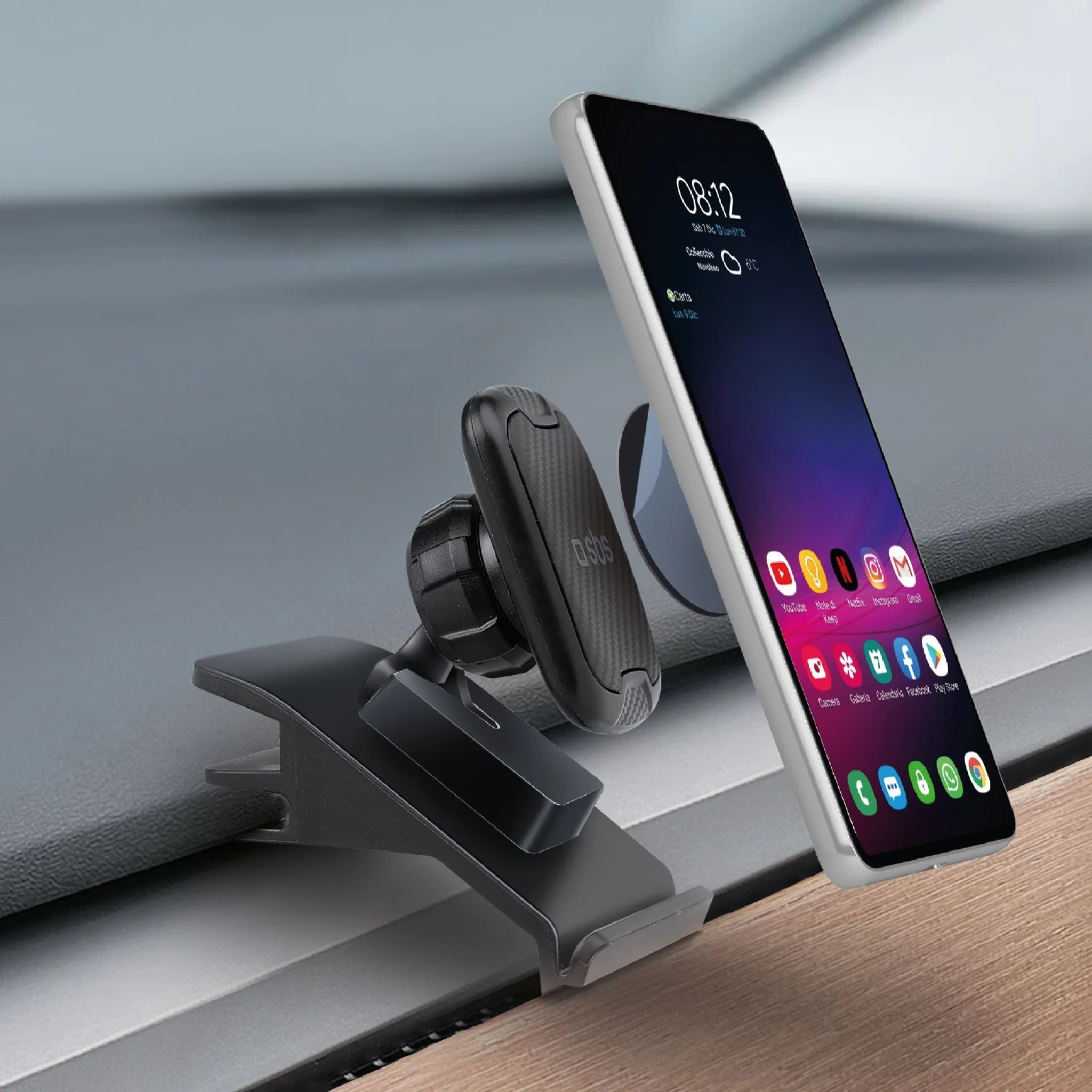 SBS Car holder for Tesla 3, S, X, Y. Black