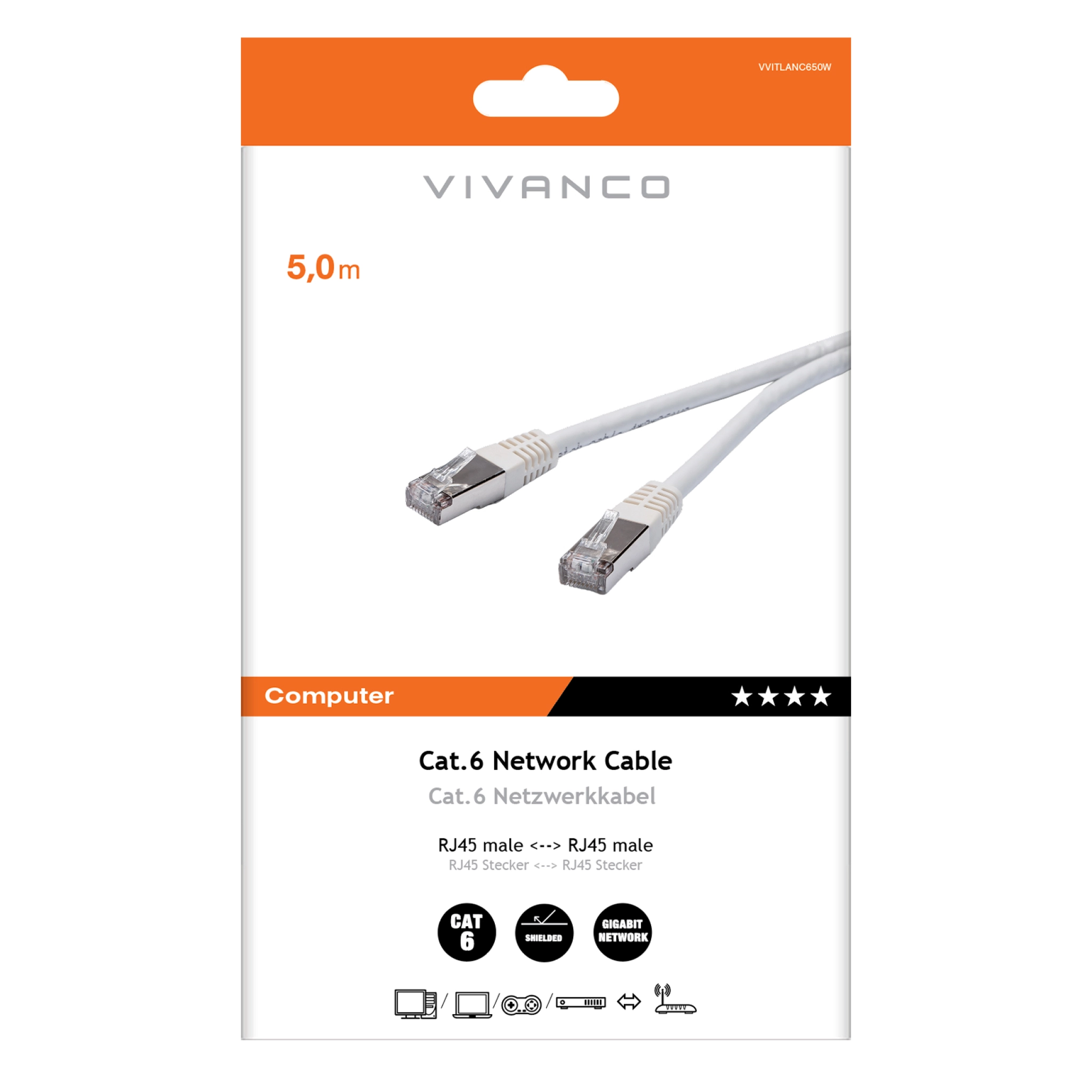Vivanco Cat 6 network cable