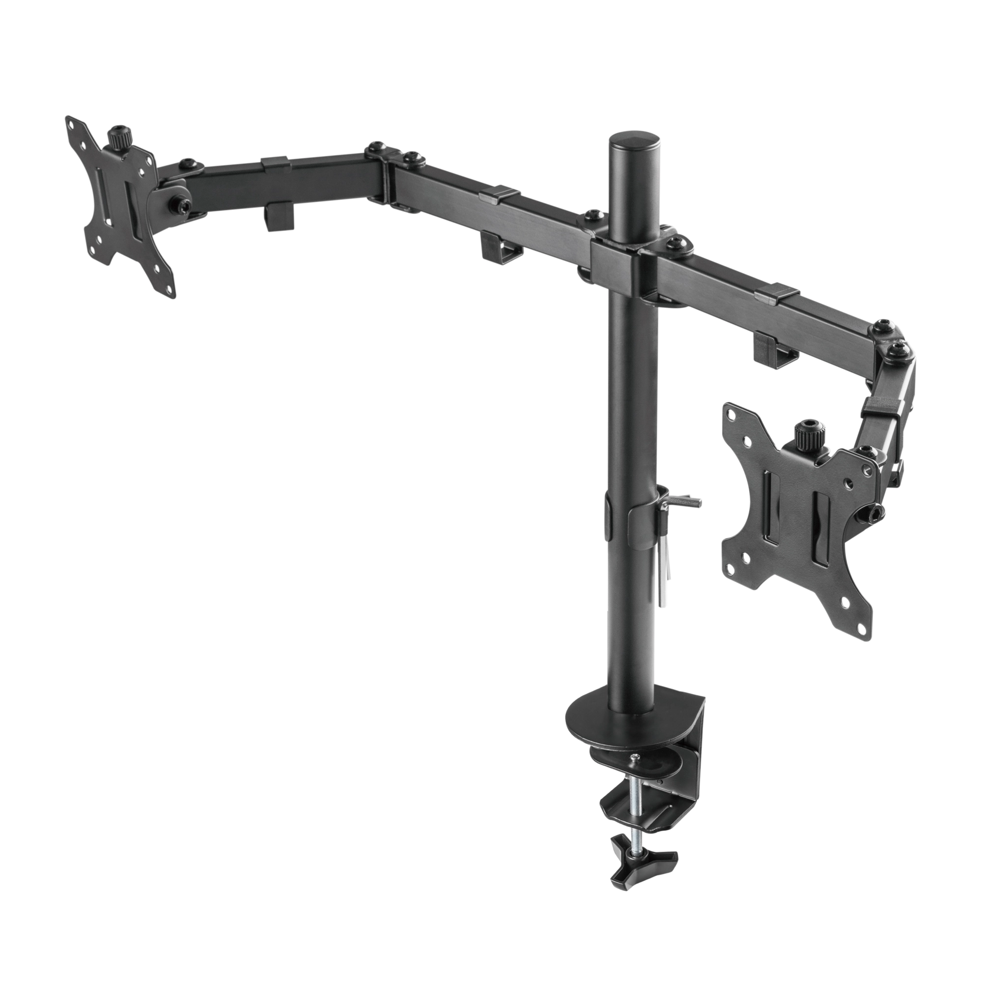 Sinox Office Dual Monitor Desk Mount. Up to 32". Black