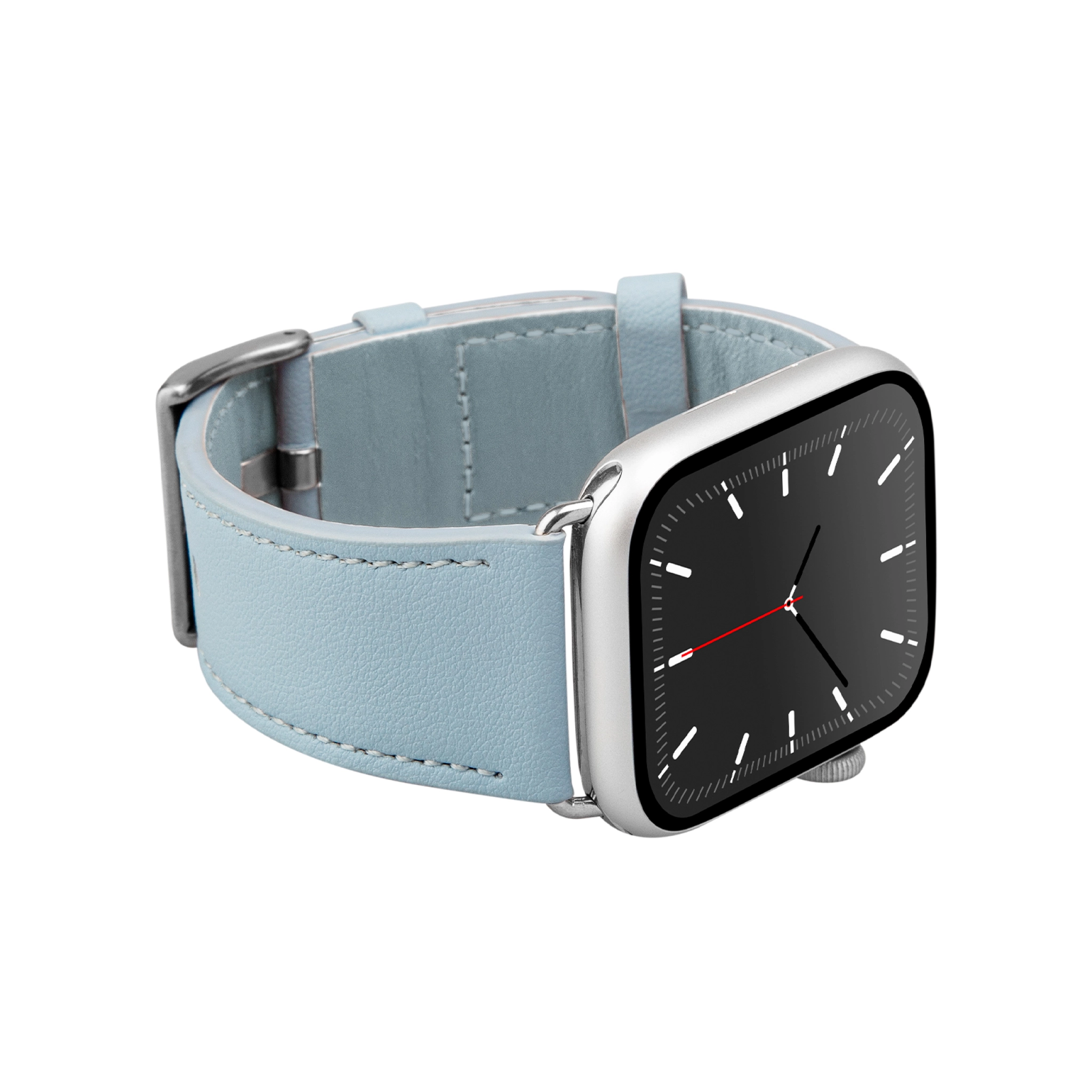 PURO E-Classic strap for Apple Watch 42, 44, 45, 46, 49mm. Light Blue