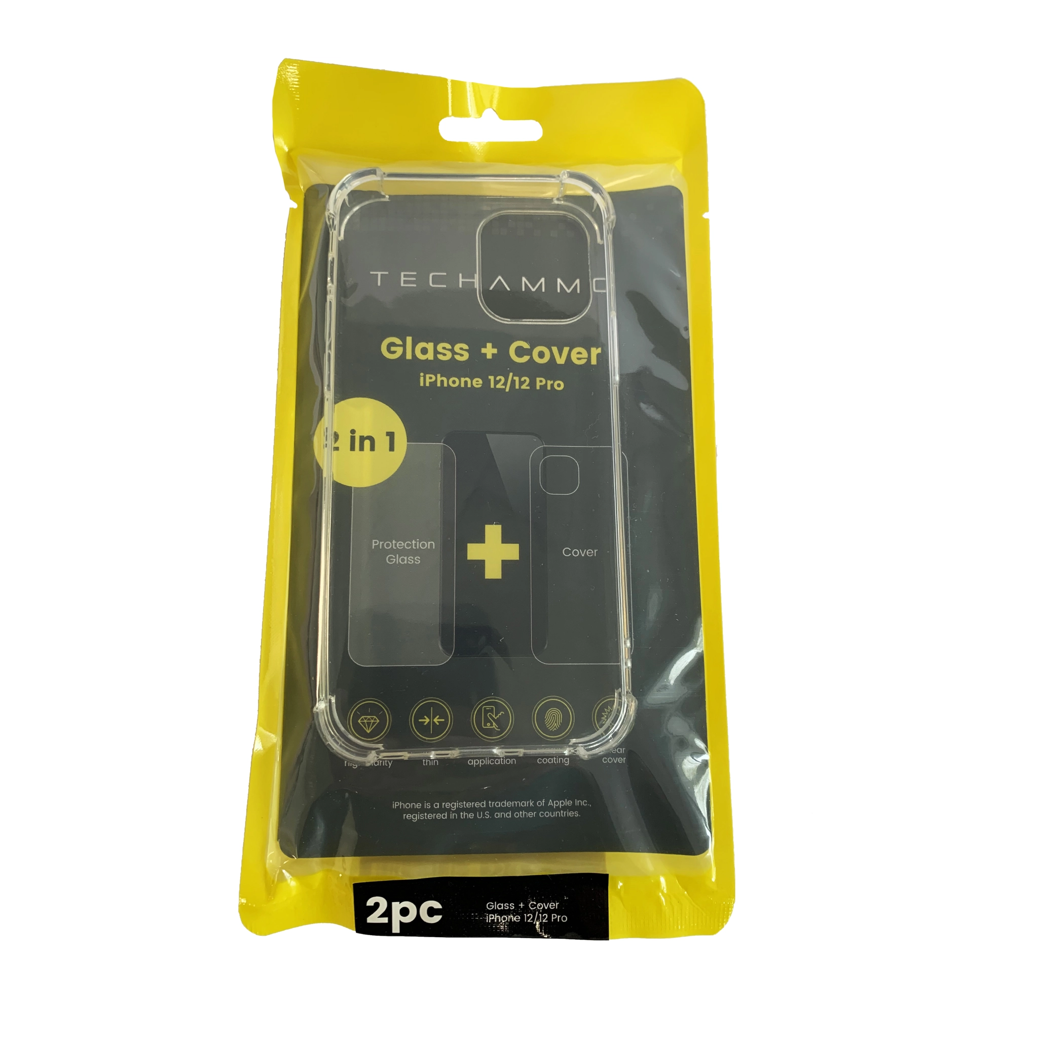 Techammo Protection Glass + Cover iPhone® 12/12 Pro