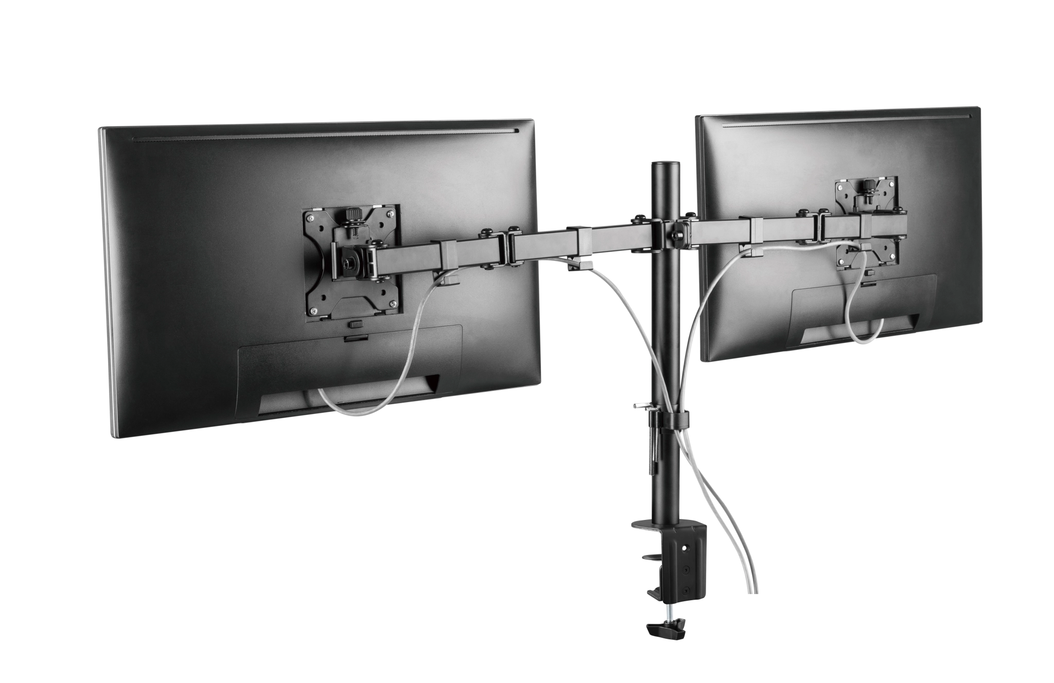Sinox Office Dual Monitor Desk Mount. Up to 32". Black