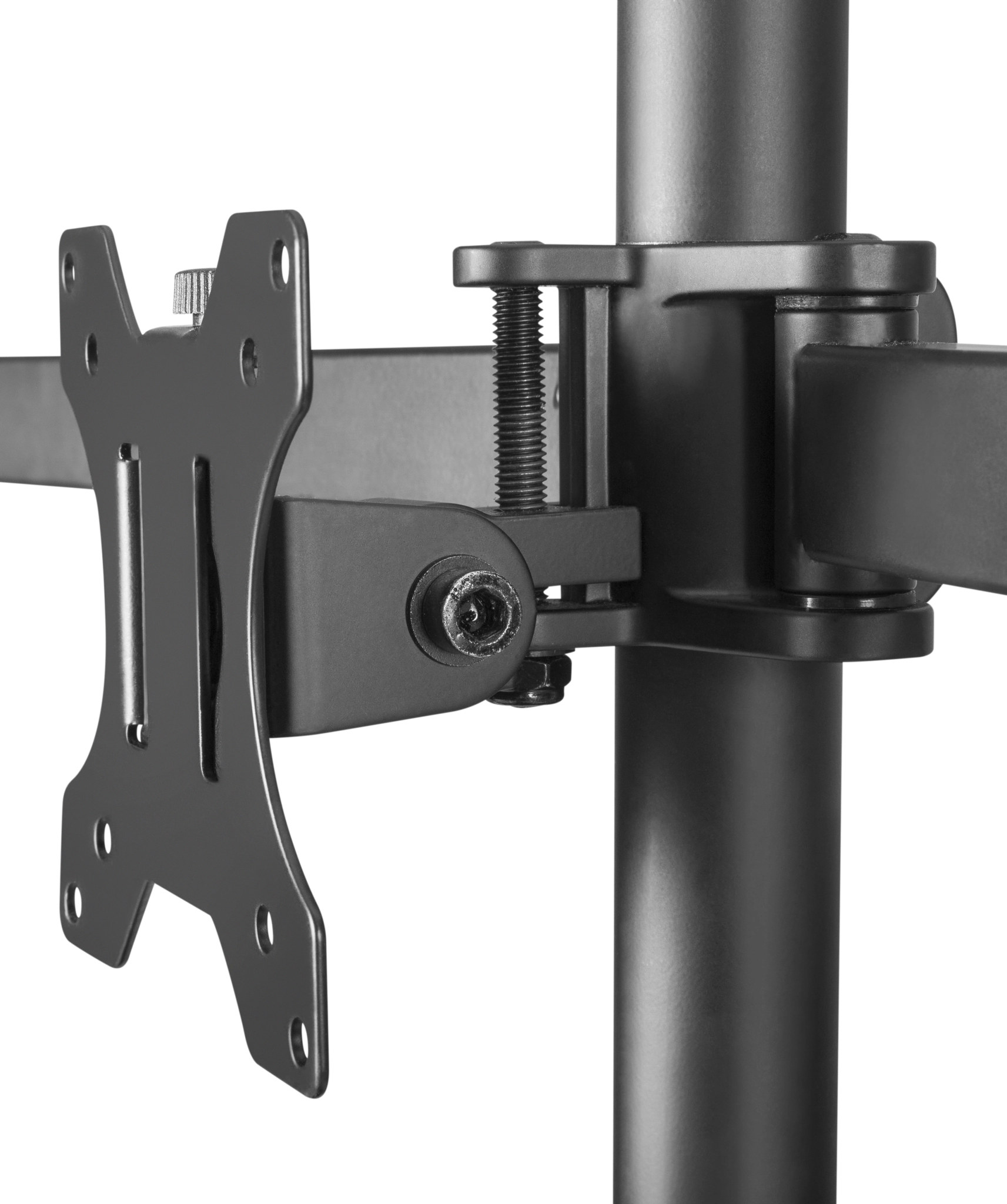 Sinox Office Tripple Monitor Desk Mount. Up to 27". Black