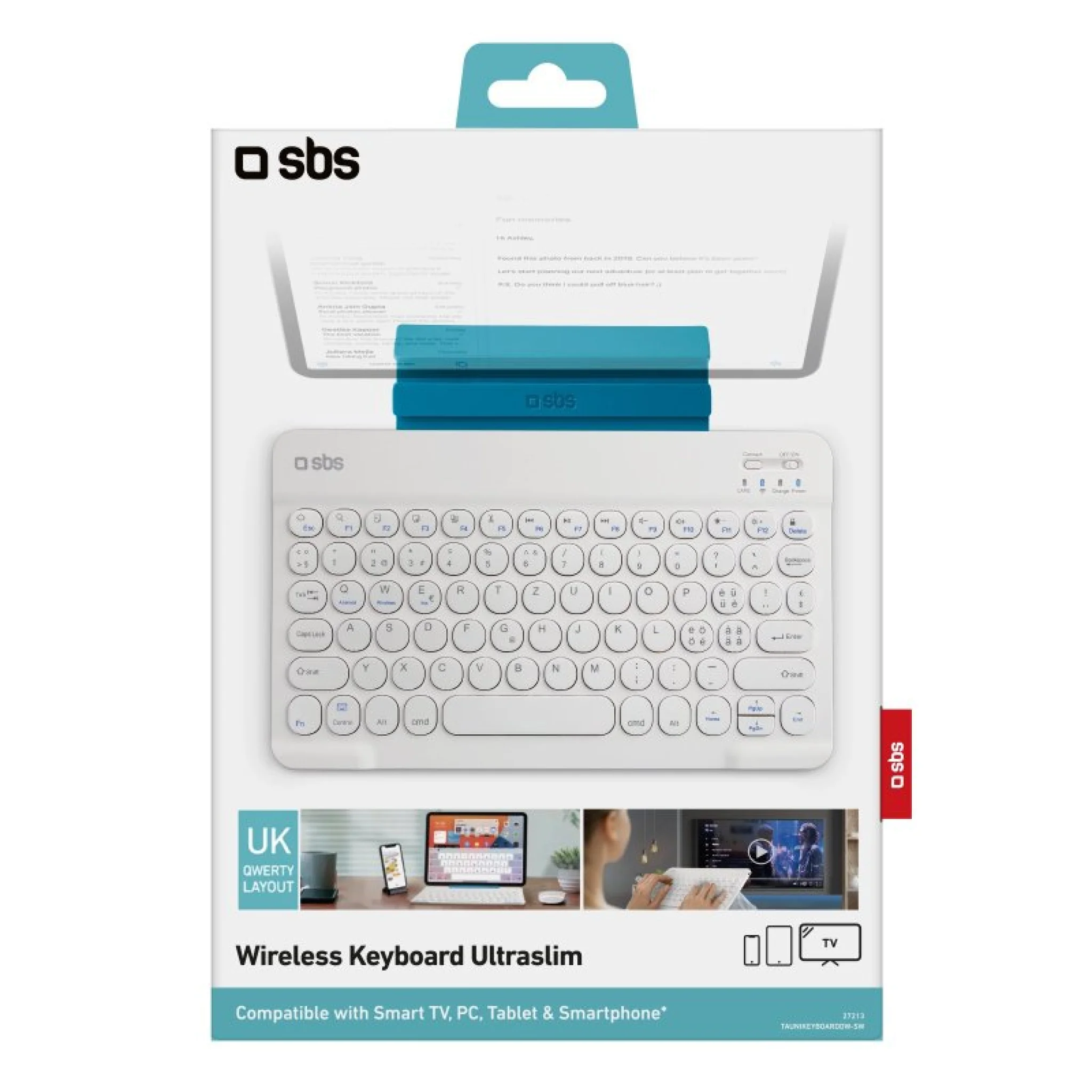 SBS Universal Nordic wireless keyboard with stand function