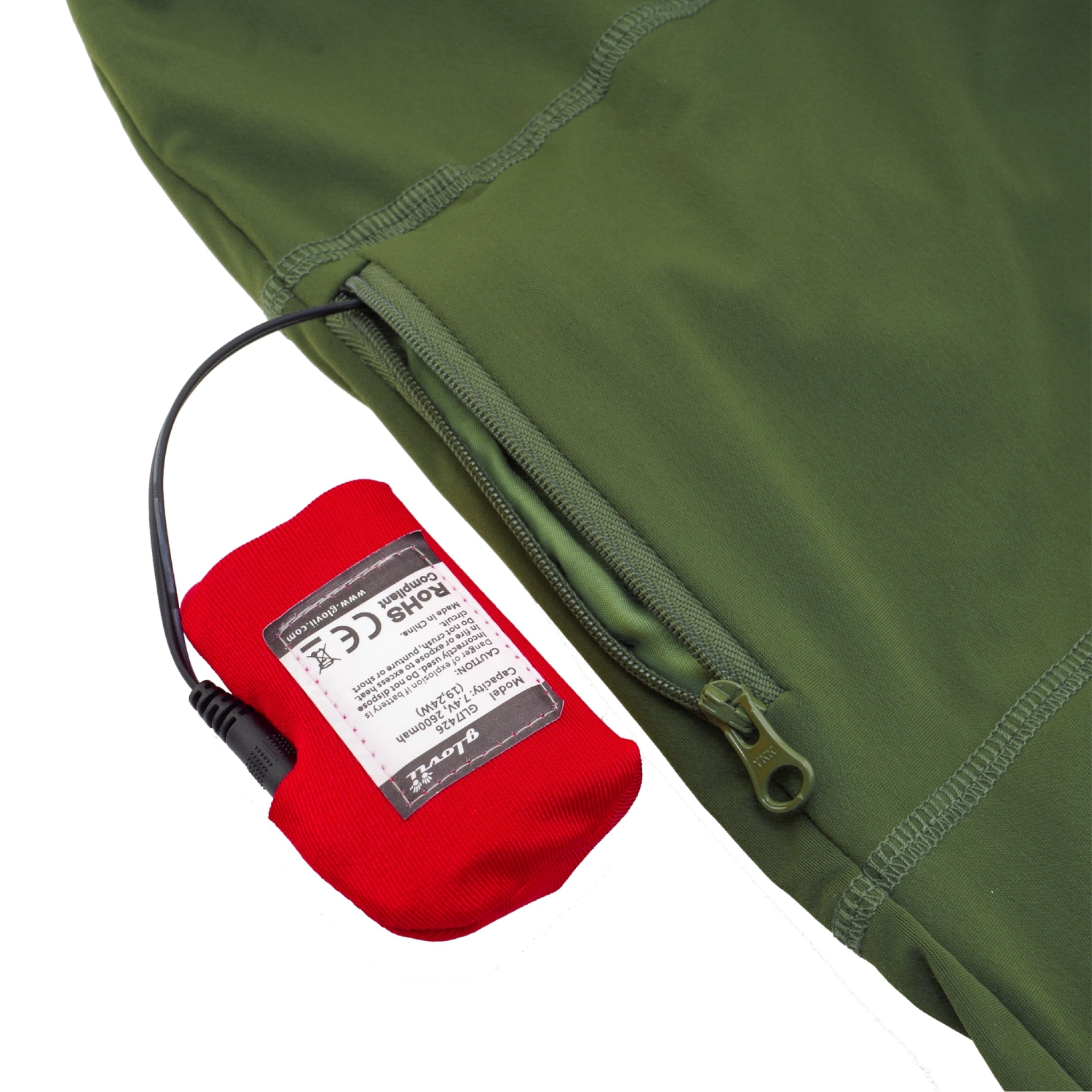 Glovii Heated Sweatshirt L. Green