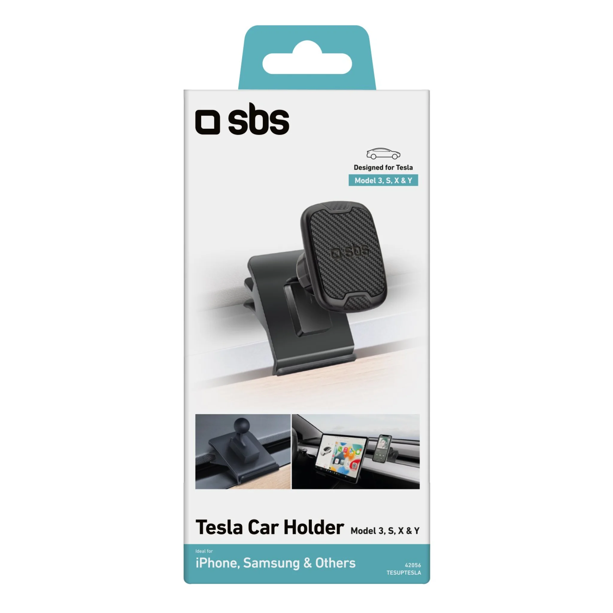 SBS Car holder for Tesla 3, S, X, Y. Black
