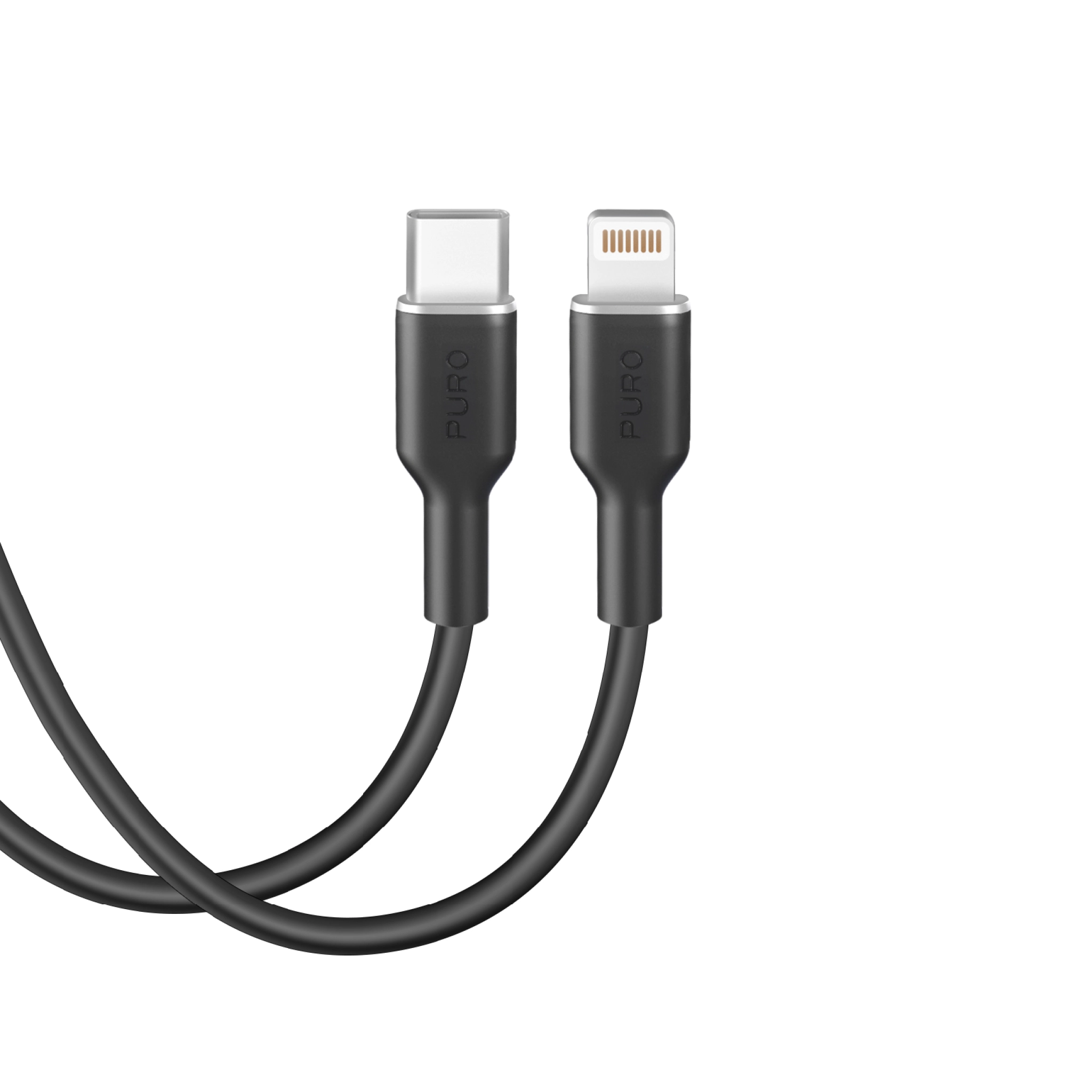 PURO Power And Data Sync SOFT Cable From USB-C To Lightning 1,5m